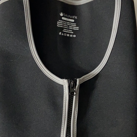 SaunaFX Sleeveless Workout Vest Top Black X Large - Picture 5 of 8